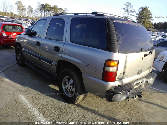 1GNEK13T41R133120 - 2001 CHEVROLET TAHOE K1500 BEIGE photo 3