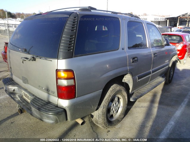 1GNEK13T41R133120 - 2001 CHEVROLET TAHOE K1500 BEIGE photo 4