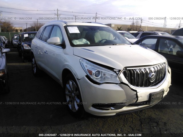 5GAKVCKD4EJ305385 - 2014 BUICK ENCLAVE WHITE photo 1