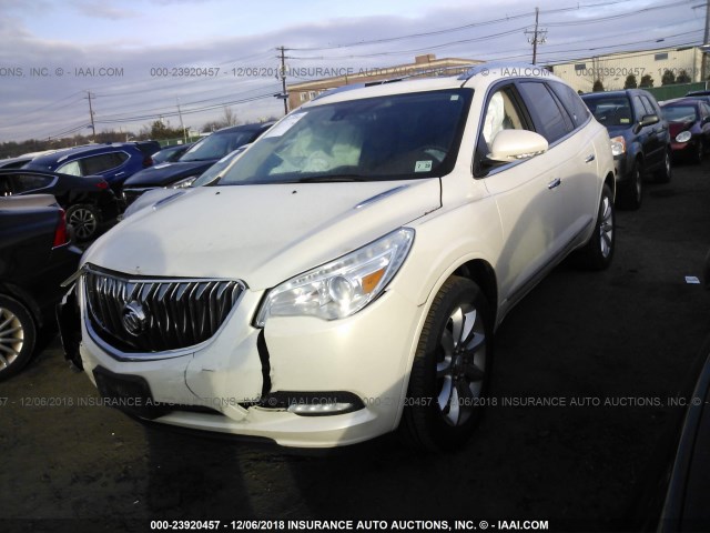 5GAKVCKD4EJ305385 - 2014 BUICK ENCLAVE WHITE photo 2