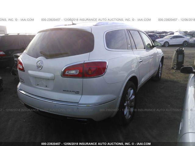 5GAKVCKD4EJ305385 - 2014 BUICK ENCLAVE WHITE photo 4