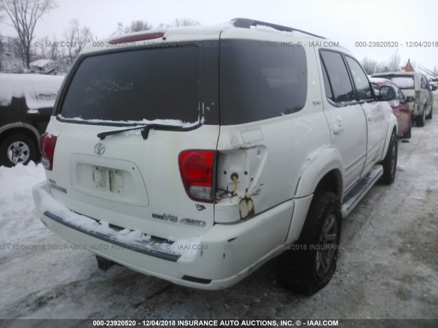 5TDBT44A66S276439 - 2006 TOYOTA SEQUOIA SR5 WHITE photo 4