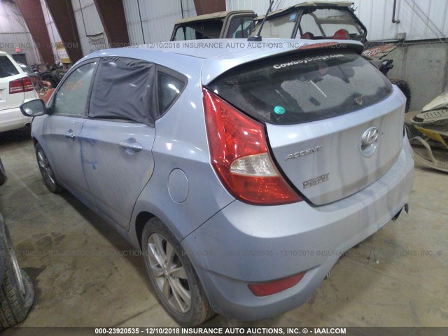 KMHCU5AE5CU025817 - 2012 HYUNDAI ACCENT GLS/GS/SE Light Blue photo 3