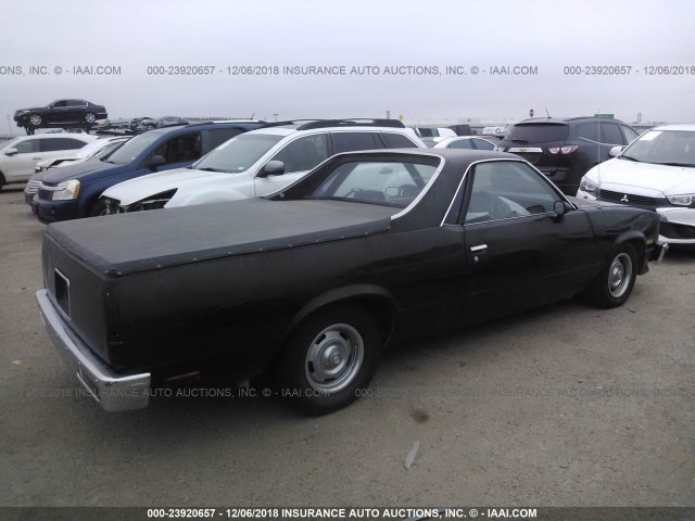 3GCCW80H4FS912714 - 1985 CHEVROLET EL CAMINO BLACK photo 4