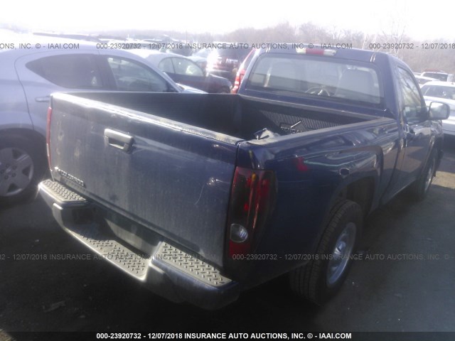 1GCCSBF94B8121854 - 2011 CHEVROLET COLORADO BLUE photo 4