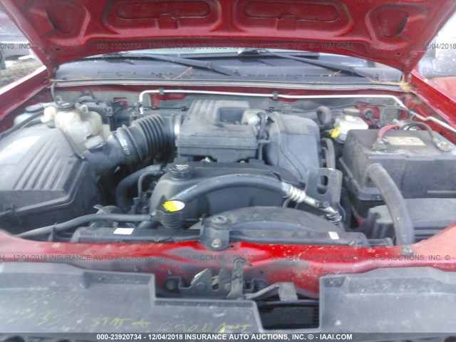 1GCDT136158191841 - 2005 CHEVROLET COLORADO RED photo 10