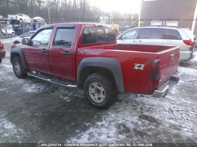 1GCDT136158191841 - 2005 CHEVROLET COLORADO RED photo 3