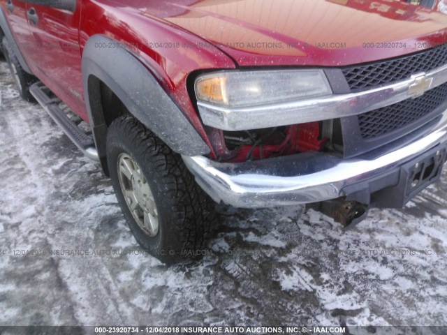 1GCDT136158191841 - 2005 CHEVROLET COLORADO RED photo 6