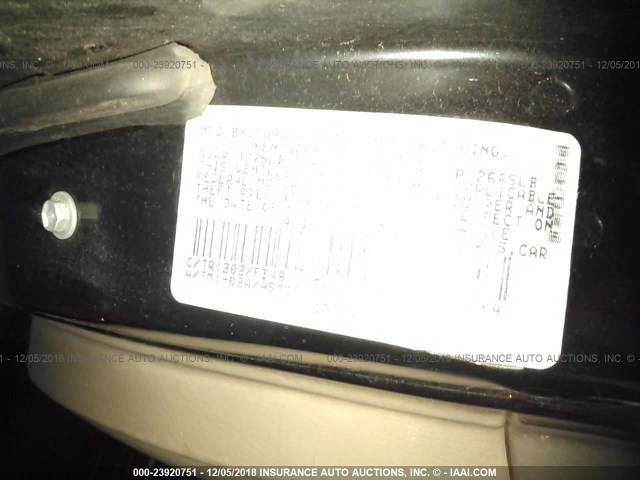 4T1BF22KX1U117236 - 2001 TOYOTA CAMRY LE/XLE BLACK photo 9