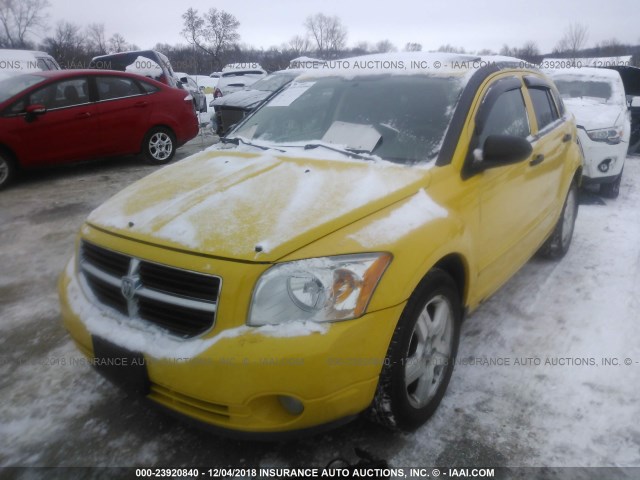 1B3HB48BX7D591534 - 2007 DODGE CALIBER SXT YELLOW photo 2