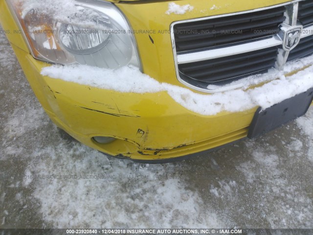 1B3HB48BX7D591534 - 2007 DODGE CALIBER SXT YELLOW photo 6