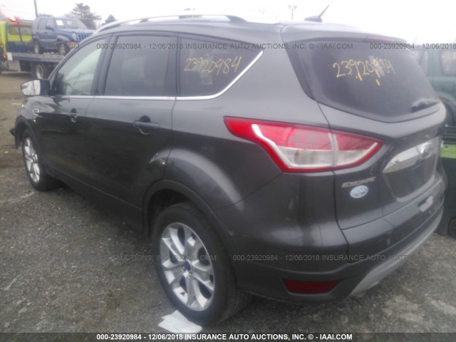 1FMCU9JX3FUB01127 - 2015 FORD ESCAPE TITANIUM GRAY photo 3