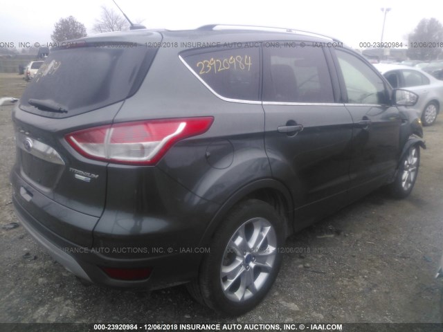 1FMCU9JX3FUB01127 - 2015 FORD ESCAPE TITANIUM GRAY photo 4