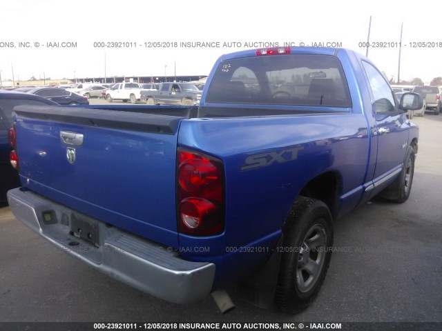 1D7HA16K38J211977 - 2008 DODGE RAM 1500 ST BLUE photo 4