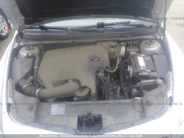 1G1ZC5E07CF393008 - 2012 CHEVROLET MALIBU 1LT SILVER photo 10