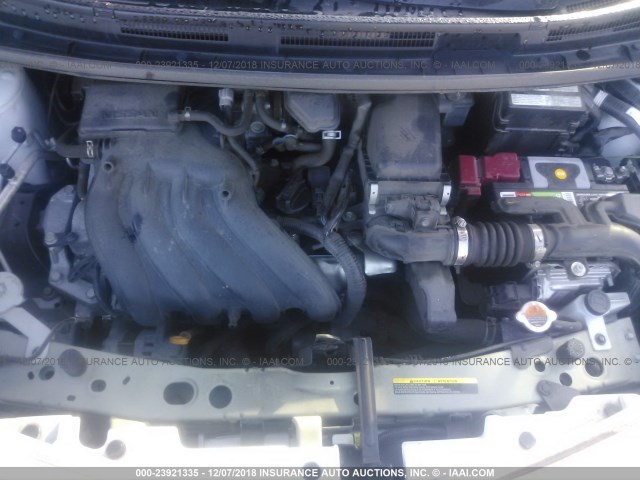 3N1CE2CP3FL400572 - 2015 NISSAN VERSA NOTE S/S PLUS/SV/SL/SR WHITE photo 10