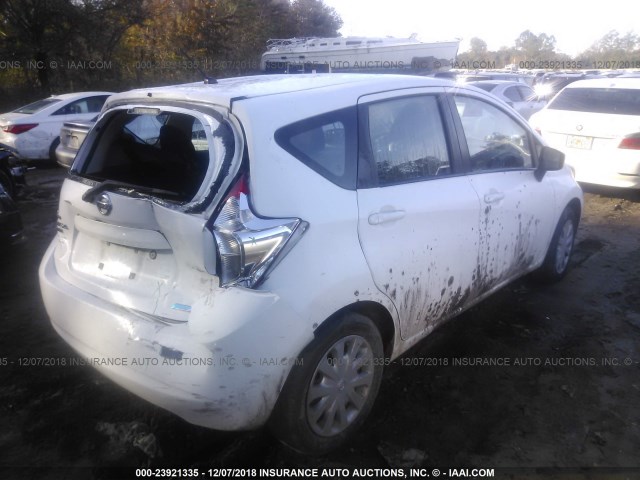 3N1CE2CP3FL400572 - 2015 NISSAN VERSA NOTE S/S PLUS/SV/SL/SR WHITE photo 4