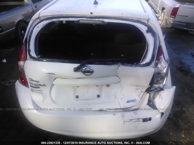 3N1CE2CP3FL400572 - 2015 NISSAN VERSA NOTE S/S PLUS/SV/SL/SR WHITE photo 6