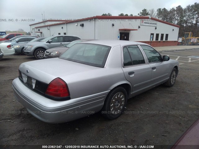 2FAHP71W24X134578 - 2004 FORD CROWN VICTORIA POLICE INTERCEPTOR SILVER photo 4