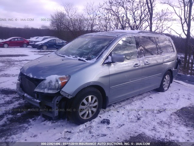 5FNRL38608B065131 - 2008 HONDA ODYSSEY EXL Light Blue photo 2