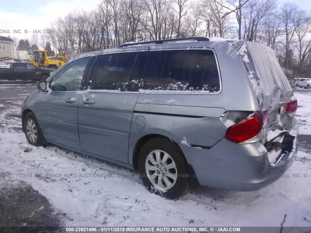 5FNRL38608B065131 - 2008 HONDA ODYSSEY EXL Light Blue photo 3