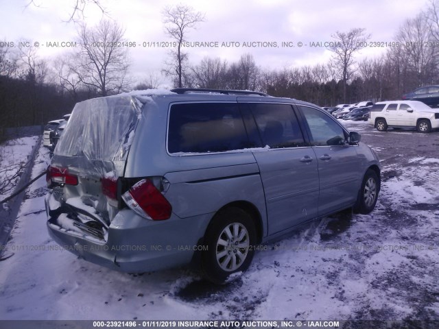 5FNRL38608B065131 - 2008 HONDA ODYSSEY EXL Light Blue photo 4