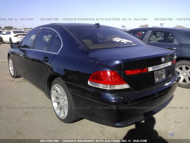 WBAGL63413DP64716 - 2003 BMW 745 I BLUE photo 3