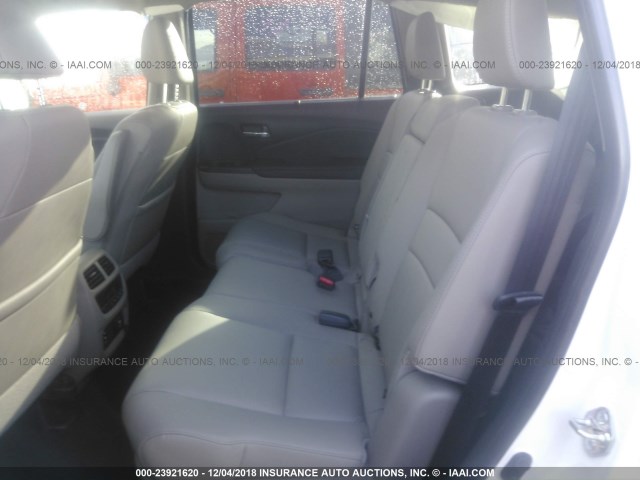 5FNYF5H99JB024043 - 2018 HONDA PILOT TOURING WHITE photo 8