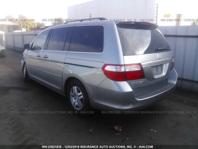 5FNRL38716B107148 - 2006 HONDA ODYSSEY EXL Light Blue photo 3