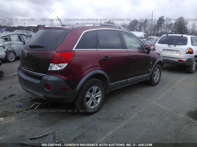 3GSCL33P19S521334 - 2009 SATURN VUE XE BURGUNDY photo 4