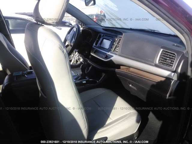5TDZKRFH8FS094430 - 2015 TOYOTA HIGHLANDER LE/LE PLUS MAROON photo 5