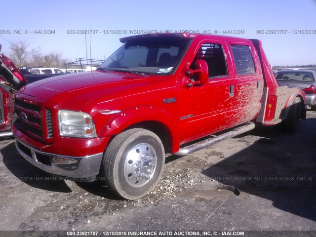 1FDXW46F82EB43280 - 2002 FORD F450 SUPER DUTY RED photo 2