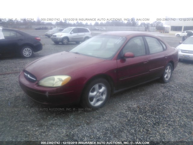 1FAFP55282G265424 - 2002 FORD TAURUS SES MAROON photo 2