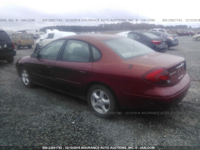 1FAFP55282G265424 - 2002 FORD TAURUS SES MAROON photo 3