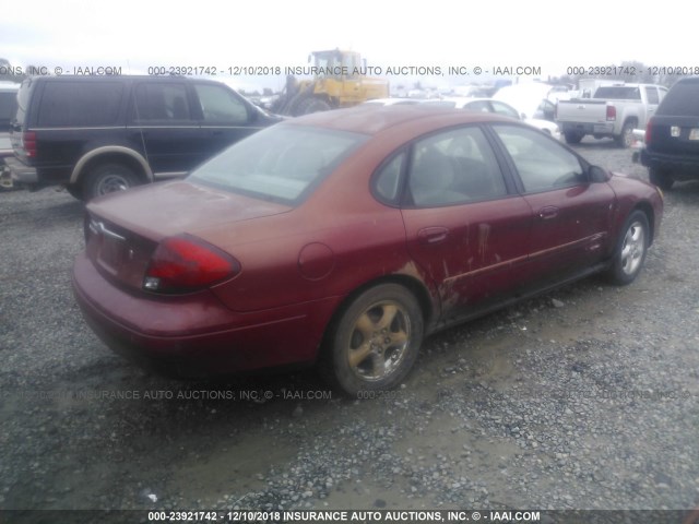 1FAFP55282G265424 - 2002 FORD TAURUS SES MAROON photo 4