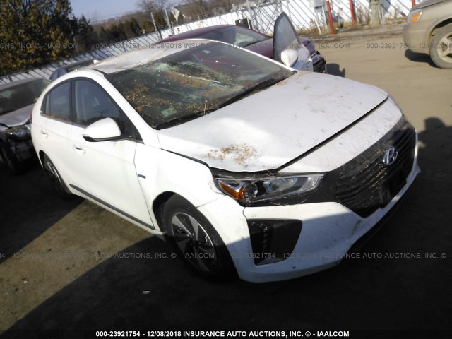 KMHC75LCXHU054062 - 2017 HYUNDAI IONIQ SEL WHITE photo 1