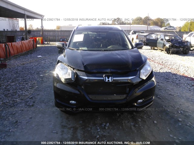 3CZRU5H78GM732906 - 2016 HONDA HR-V EXL BLACK photo 6