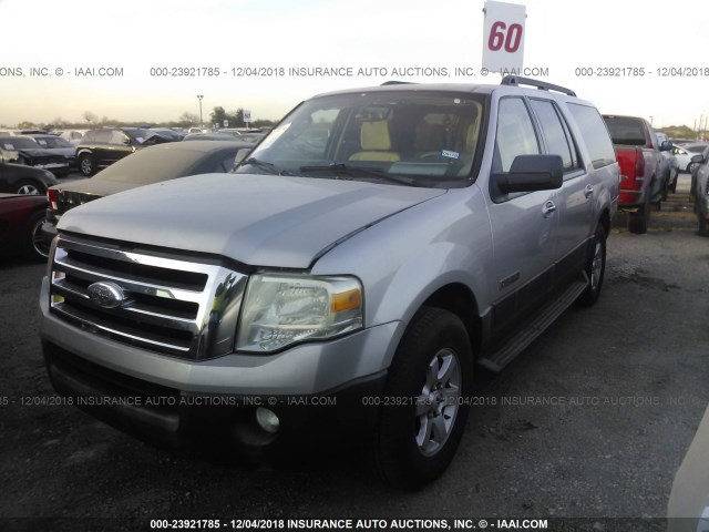 1FMFK15597LA80014 - 2007 FORD EXPEDITION EL XLT SILVER photo 2