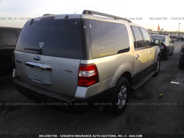 1FMFK15597LA80014 - 2007 FORD EXPEDITION EL XLT SILVER photo 4