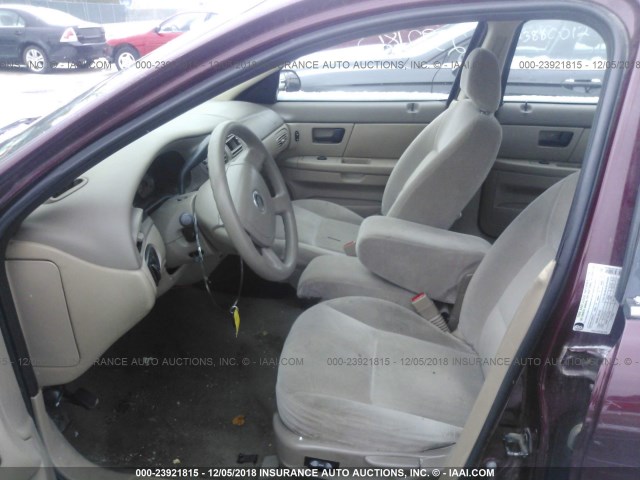 1MEHM50U05A616448 - 2005 MERCURY SABLE GS BURGUNDY photo 5