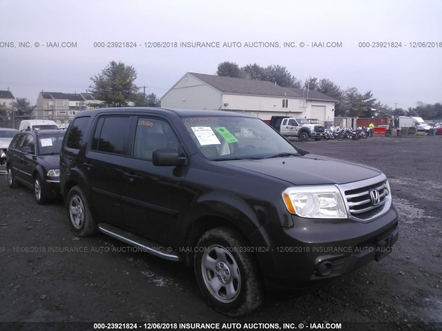 5FNYF4H29FB061789 - 2015 HONDA PILOT LX BROWN photo 1