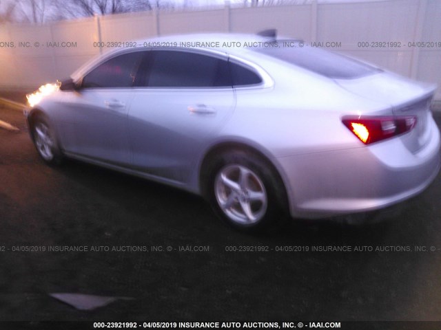 1G1ZB5ST7GF222220 - 2016 CHEVROLET MALIBU LS SILVER photo 3