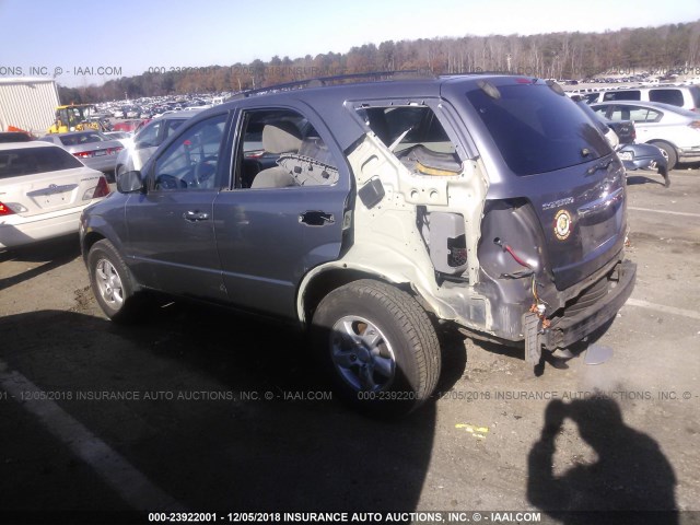 KNDJD735185819056 - 2008 KIA SORENTO EX/LX GRAY photo 3