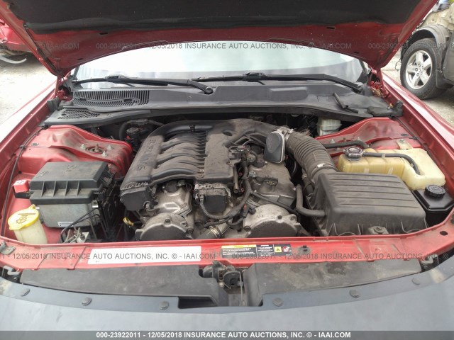 2B3KA43G86H172885 - 2006 DODGE CHARGER SE/SXT RED photo 10