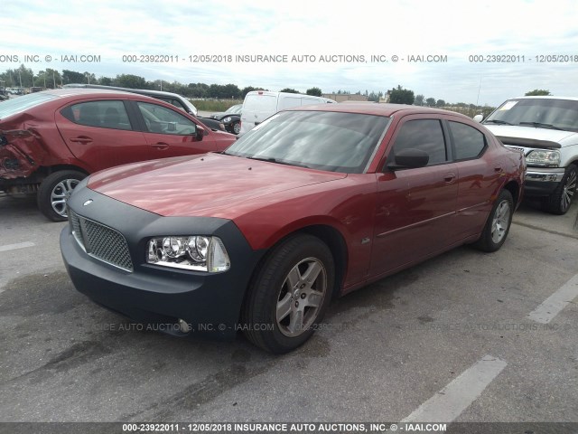 2B3KA43G86H172885 - 2006 DODGE CHARGER SE/SXT RED photo 2