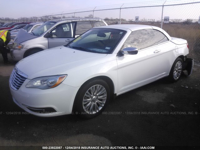 1C3BCBFG3EN130868 - 2014 CHRYSLER 200 LIMITED WHITE photo 2