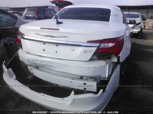 1C3BCBFG3EN130868 - 2014 CHRYSLER 200 LIMITED WHITE photo 6