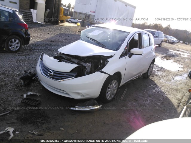 3N1CE2CP3FL404024 - 2015 NISSAN VERSA NOTE S/S PLUS/SV/SL/SR WHITE photo 2