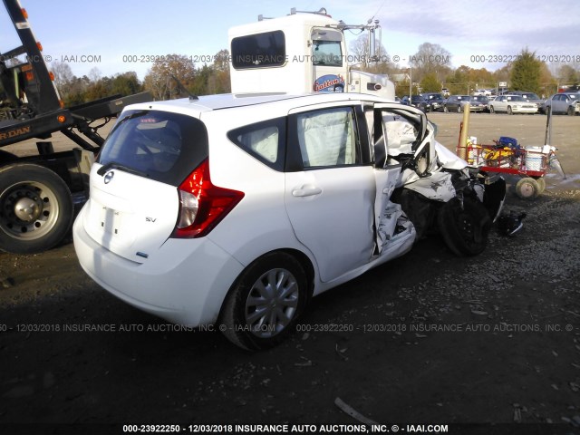 3N1CE2CP3FL404024 - 2015 NISSAN VERSA NOTE S/S PLUS/SV/SL/SR WHITE photo 4