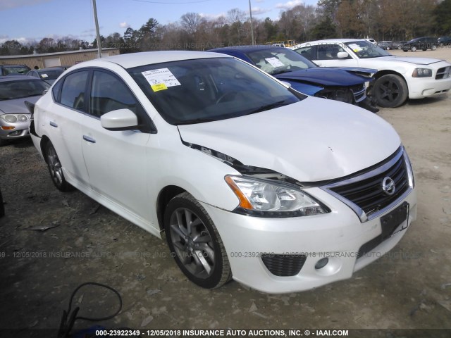 3N1AB7AP6DL763137 - 2013 NISSAN SENTRA S/SV/SR/SL WHITE photo 1